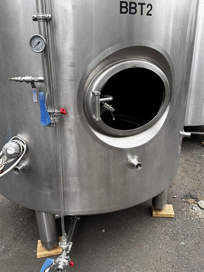 Used (1) Available - Used Premier Stainless 30 bbl / 930 Gallon Jacketed Brite Tank