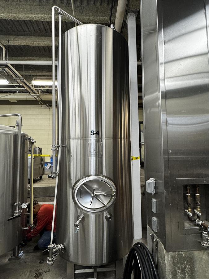 Used (1) Available - Used Metalcraft Fabrication 20 bbl / 620 Gal Jacketed Brite/ Storage Tank