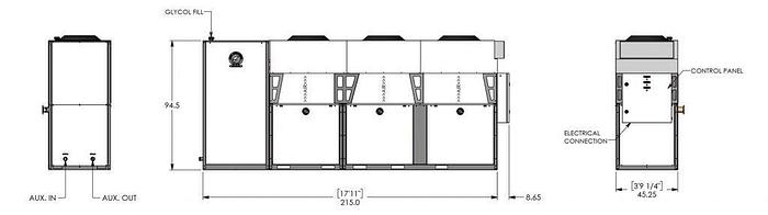 Used Used G&D 50 hp packaged glycol chiller
