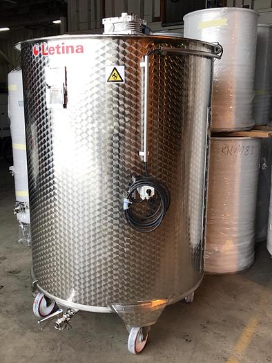 New Stock Letina 528 Gallon / 2000L jacketed mix tank with wheels