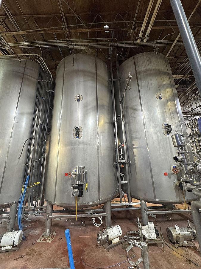 Used (2) Available - Mueller 6000 Gallon jacketed storage tanks