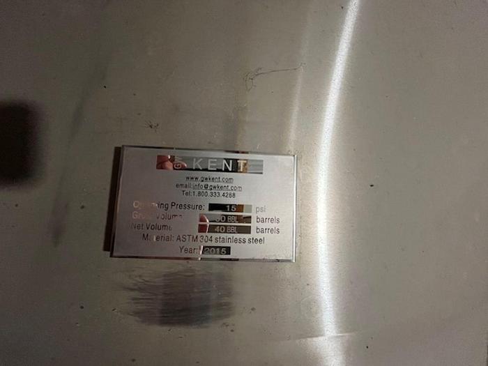 Used (4) Available - Unused GW Kent 40 bbl conical fermenter - price per tank