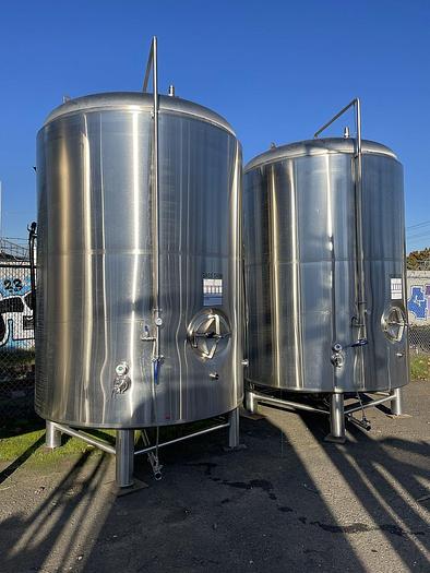 Used 2 Available - Used 80 bbl Jacketed Brite Tank