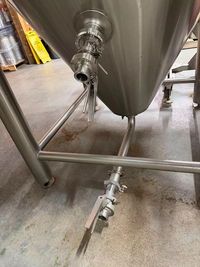 Used (1) Available - Used GW Kent 20 bbl / 620Gal jacketed conical fermenter / storage tank
