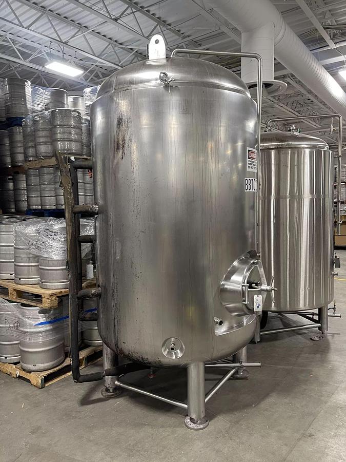 Used (1) used 20 bbl Jacketed Brite Tank