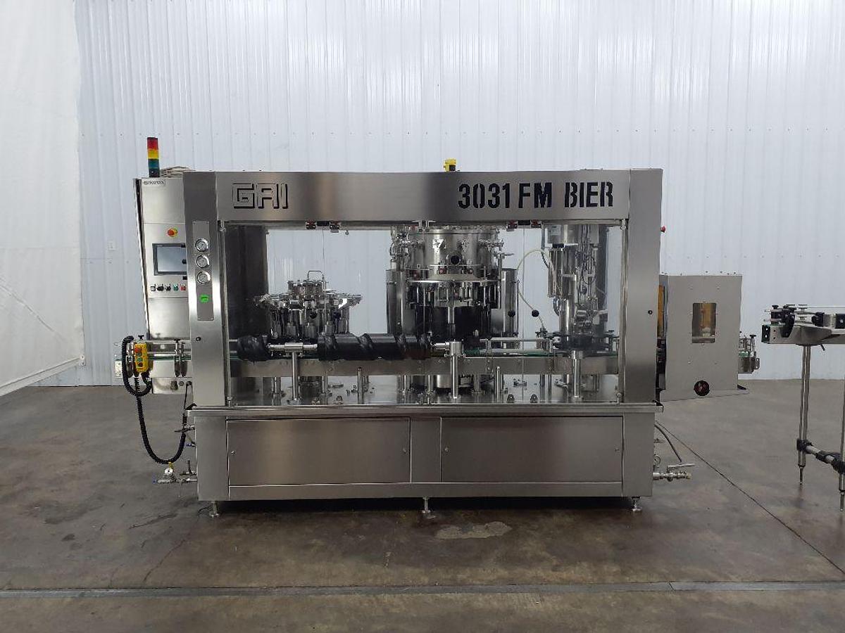 Used Used GAI 3031 FM Bier Monoblock Rinser/Filler/Capper