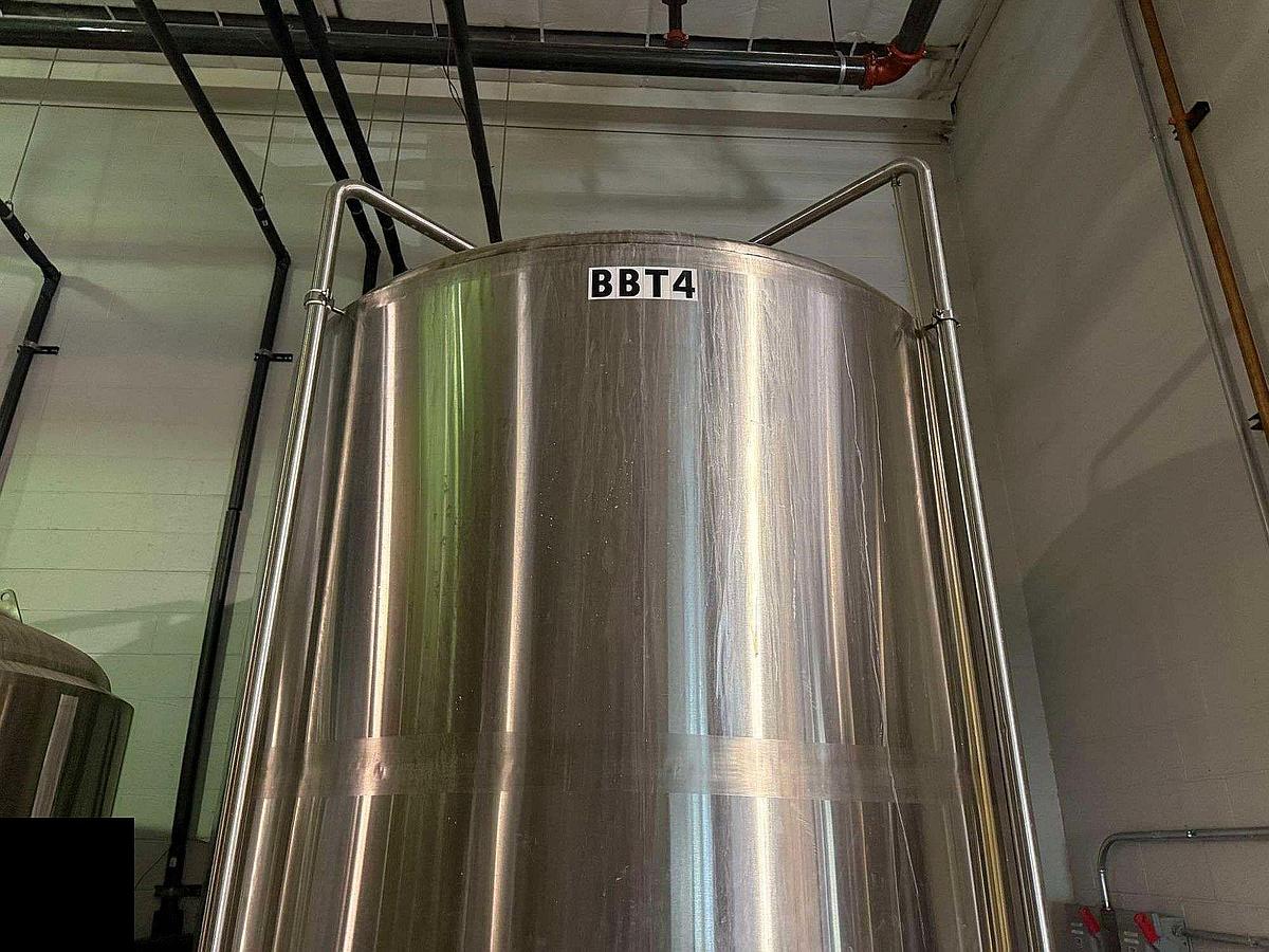 Used (1) Available - Used 90 bbl / 2790 Gallon Jacketed Brite / Storage Tank