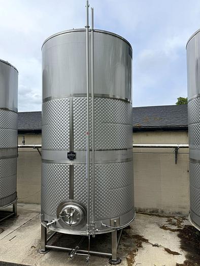 Used (3) available - Used 6500 gallon dimple jacketed fermenter / storage tank