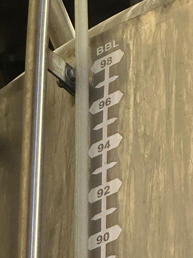 Used (1) available - Used Specific Mechanical 100 bbl / 3100 Gal jacketed brite tank