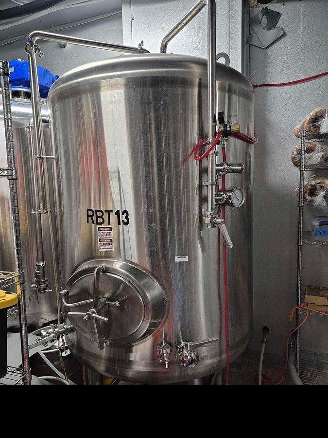 Used (12) Available - Used Premier Stainless 15 bbl / 465 Gallon Single Wall Storage Tanks - 15 psi