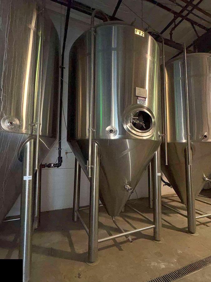 Used (3) available - Used PBST Pacific Brew 60 bbl / 1860 Gal Conical Jacketed Unitank Fermenters