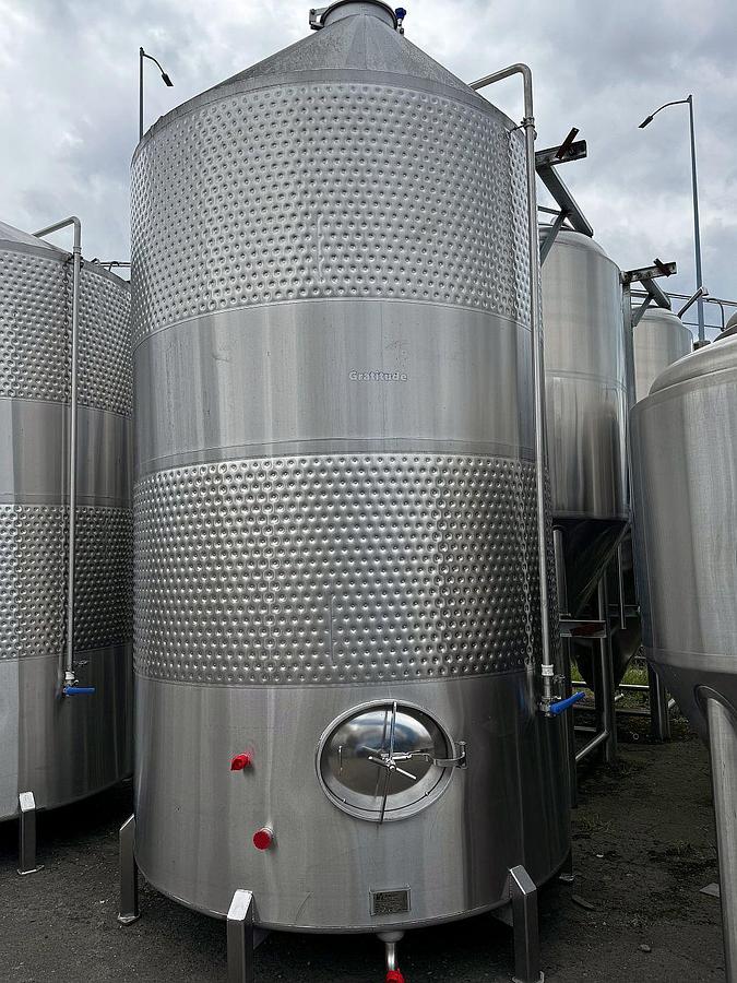 Used (3) Available - Used Vance Metals 3200 gallon Fermenter/Stoarge/Blend tanks