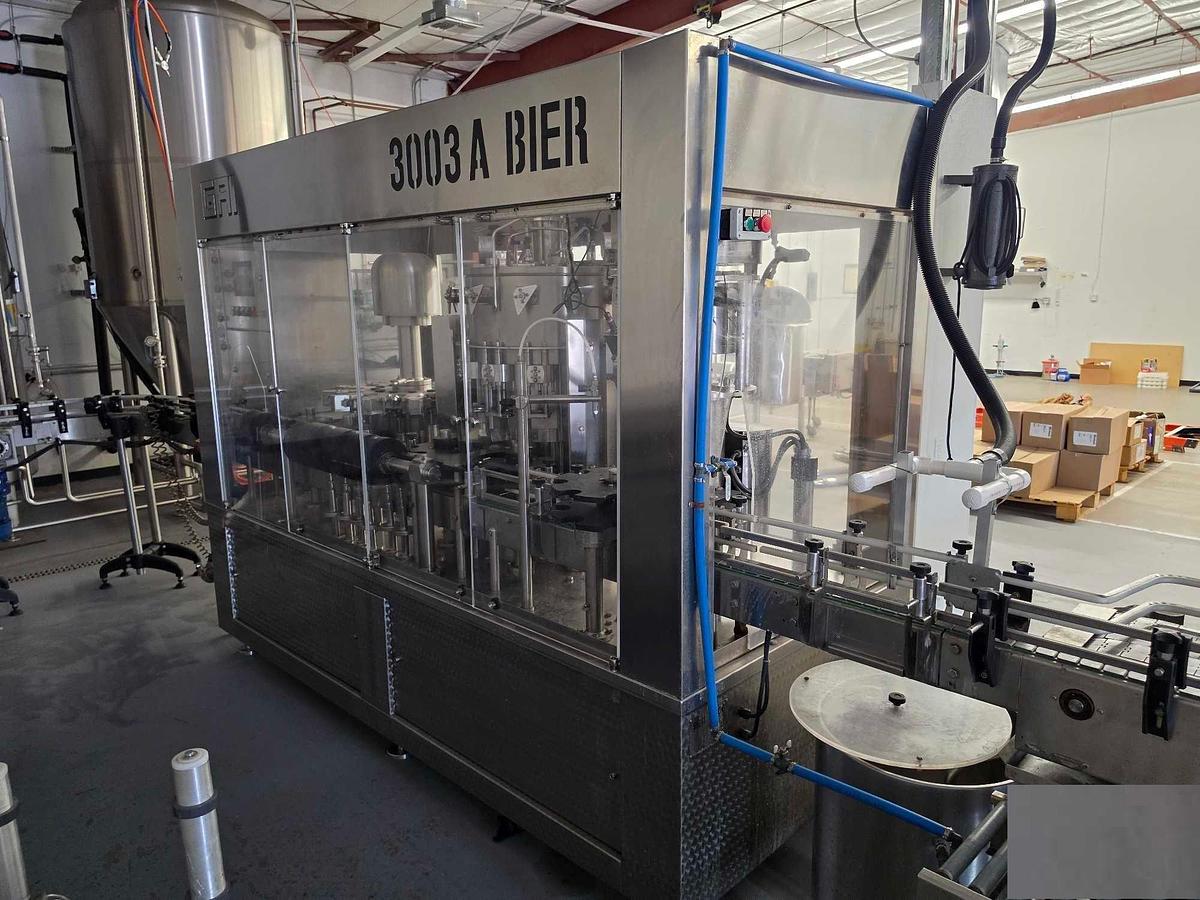 Used Used GAI 3003A Bier 12 valve counter pressure filling line