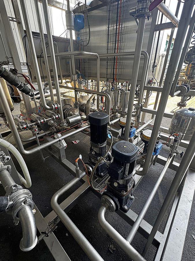 Used 2019 COROSYS FPS/HWD 45 HOT WATER DEAERATION & FLASH PASTRURIZATION SYSTEM