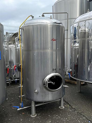 Used (1) Available - Used Apex 15 bbl Jacketed Brite Tank