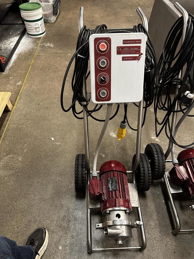Used (2) Available - Carlsen & Associates cart mounted Waukesha Centrifugal Pump