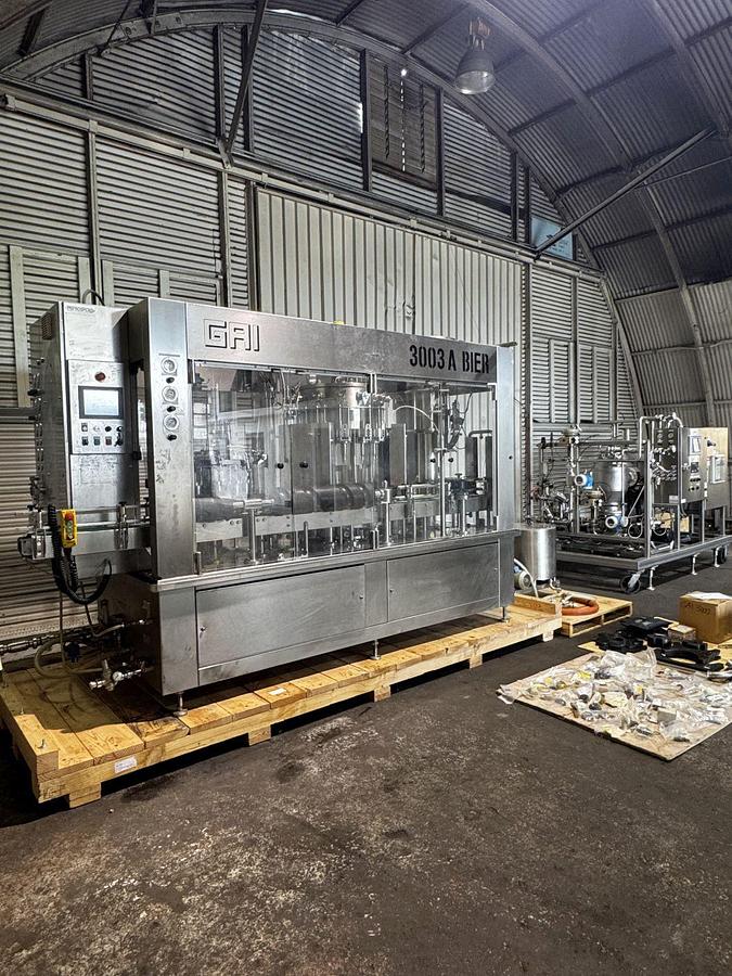 Used Used GAI 3003A Bier 12 Valve Monoblock Rinser Filler Crowner