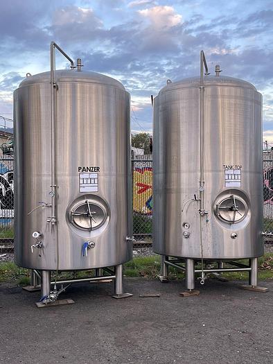 Used 2 available - Used 40 bbl Jacketed Brite Tank