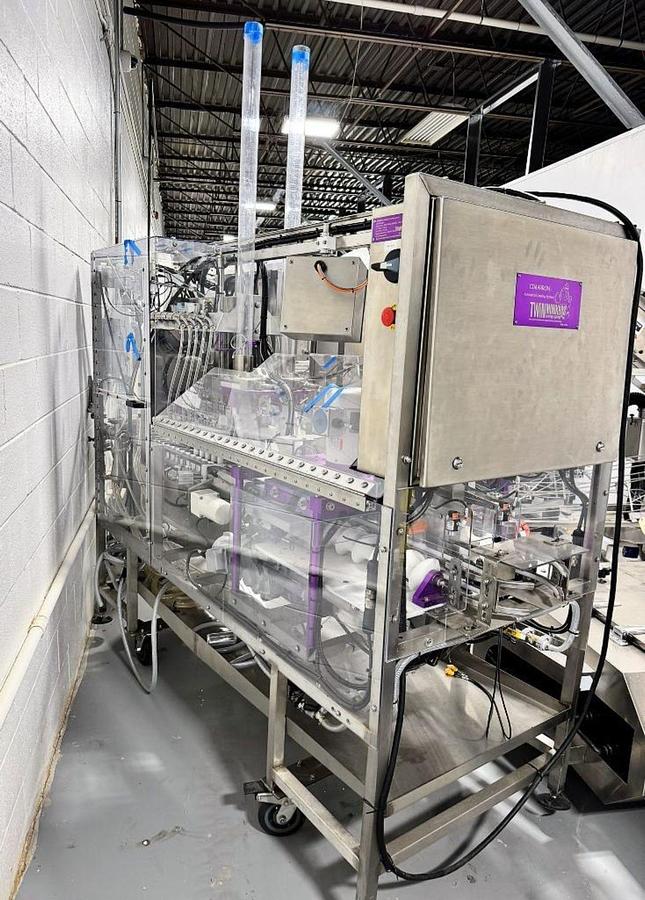 Used Used Twin Monkeys Beverage System Cimarron 10 head dual lane Canning Line