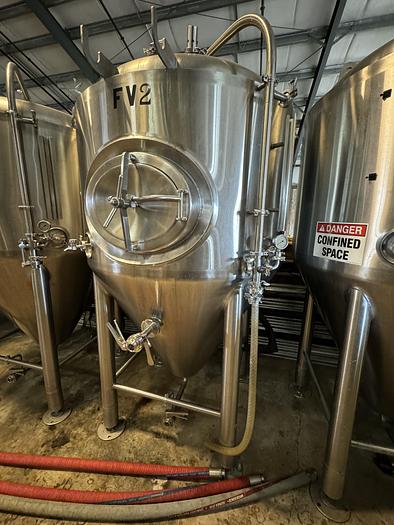 Used (3) available - Used PBST Pacific Brewery 10 bbl / 310 Gal conical fermenters