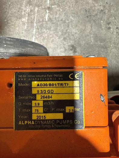 Used Used AlphaDynamics AD30 flexible impeller pump