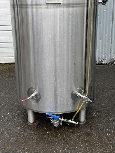 Used (2) Available - Used Practical Fusion 15bbl/ 465 Gal jacketed brite tanks