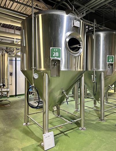 Used Used Lehui 30 bbl / 930Gal ASME 30 psi conical fermenter - Jacketed vessel