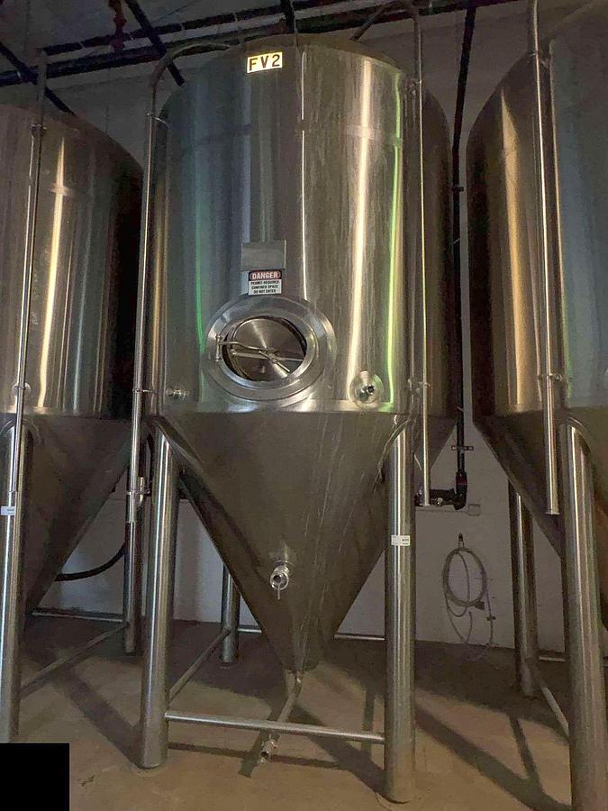 Used (3) available - Used PBST Pacific Brew 60 bbl / 1860 Gal Conical Jacketed Unitank Fermenters