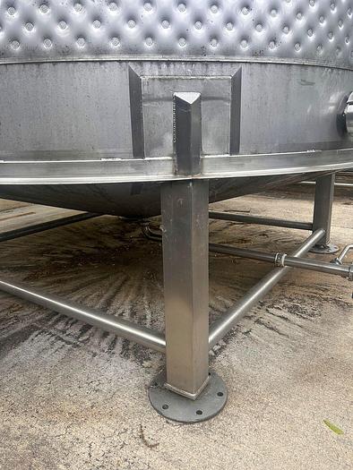 Used (2) available - Used 6500 gallon dimple jacketed fermenter / storage tank