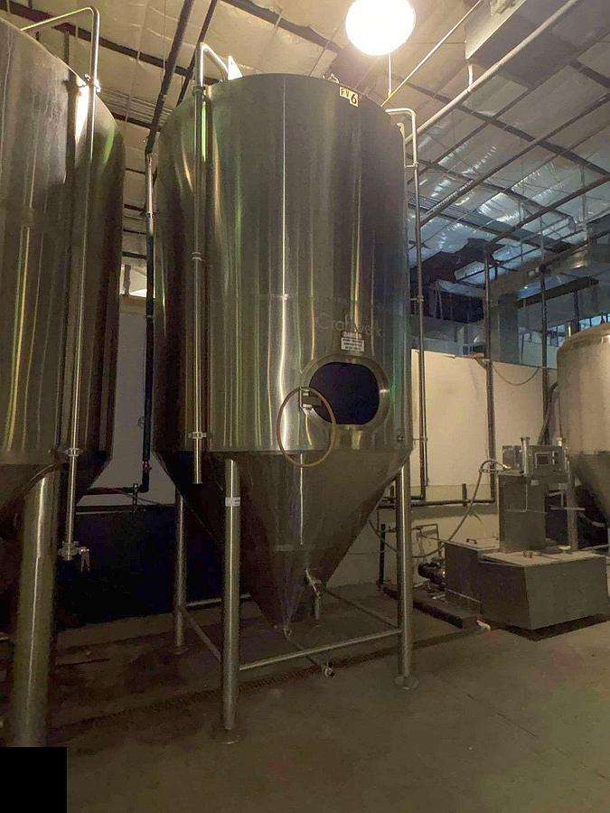 Used (1) Available - Used Craftwerk 60 bbl / 1860 Gal Jacketed Conical Fermenter / Storage Tank