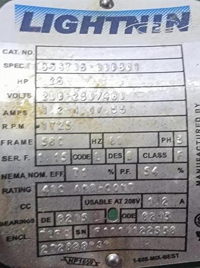 Used Lightnin X5P Portable agitator