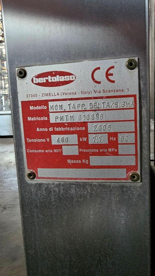 Used Bertolaso 5 head ROPP capper