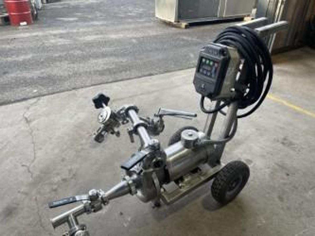 Used (1) Available - Used 2HP Sanitary Centrifugal Pump with VFD and Cart