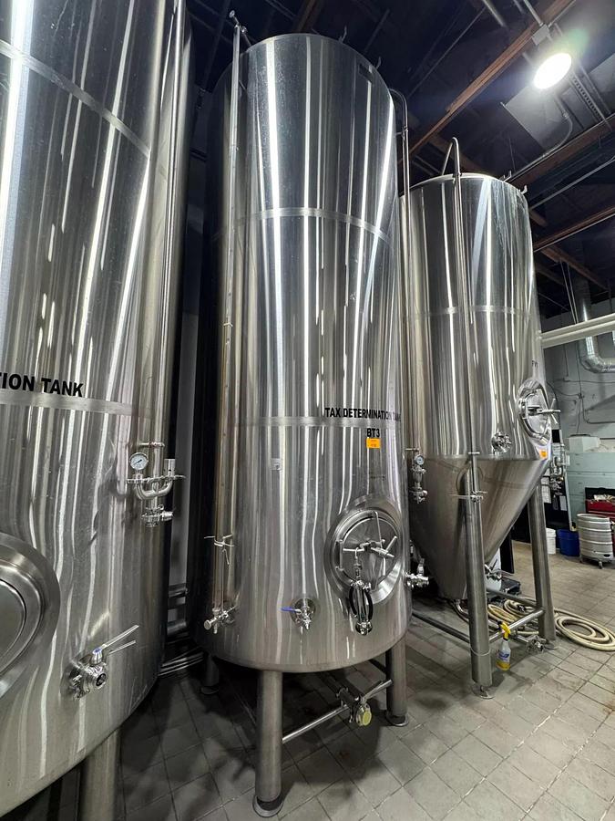 Used (3) Available - Used JT Brewing 40 bbl / 1240 Gal jacketed brite tanks