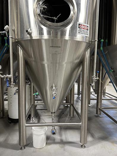 Used Used GW Kent 30 bbl jacketed conical fermenter (unitank)