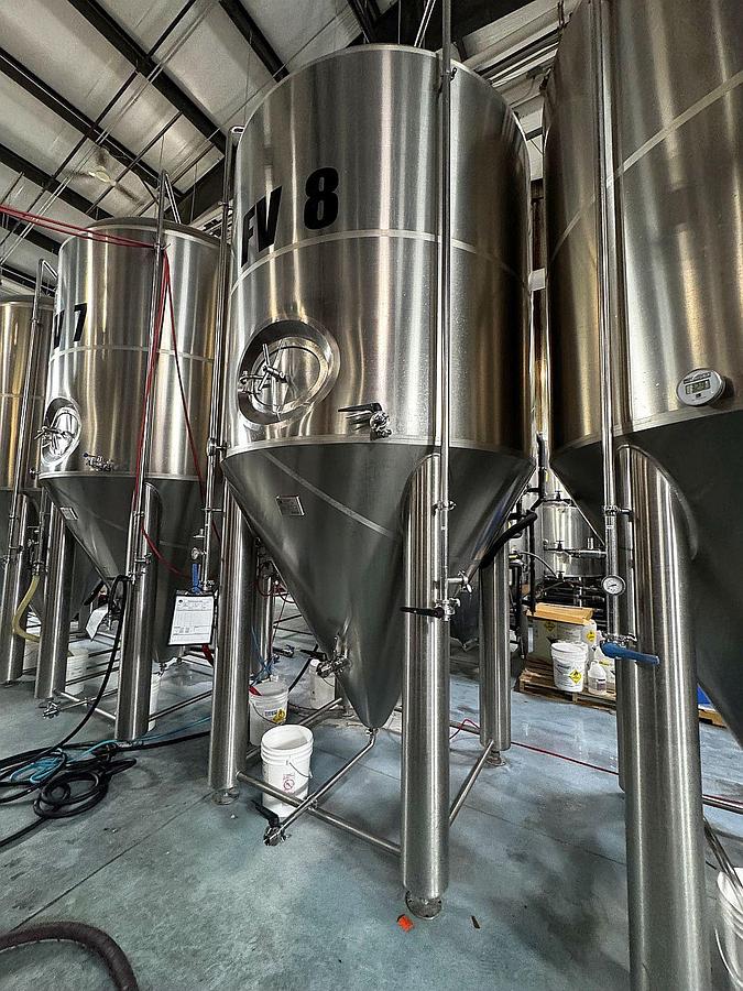 Used (5) Available - Sk Prospero 60 bbl / 1860Gal jacketed conical fermenters