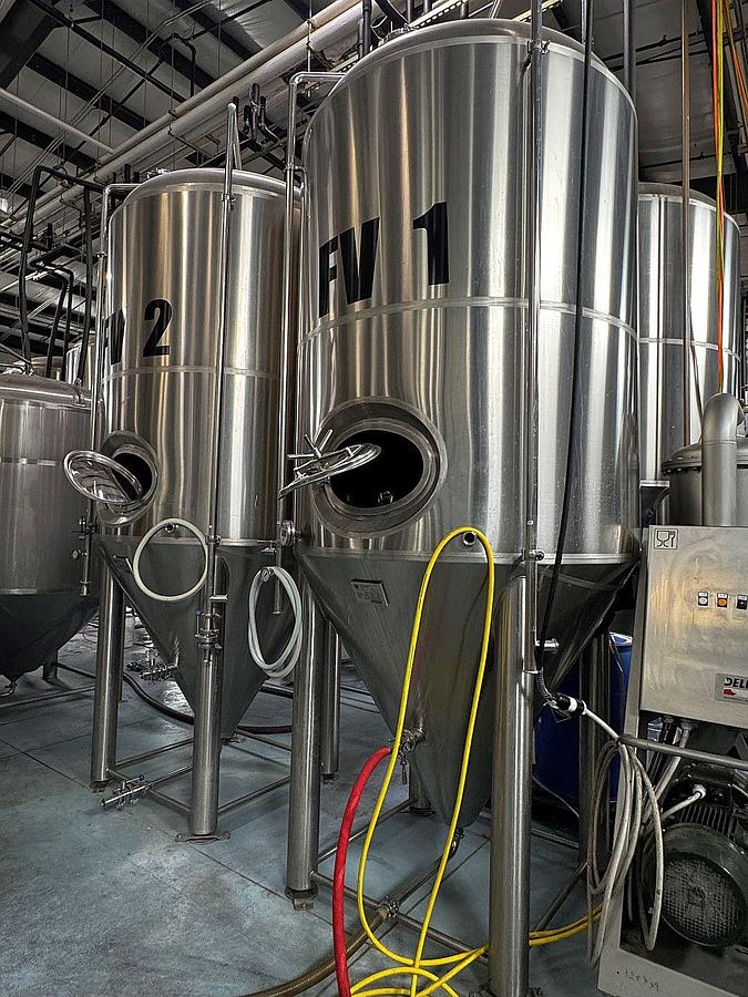 Used (2) Available - Used SK Prospero 30 bbl / 930Gal jacketed conical fermenters