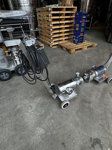 Used (2) available - Used CPE C114MD cart mounted centrifugal pumps - 1hp and 1.5hp