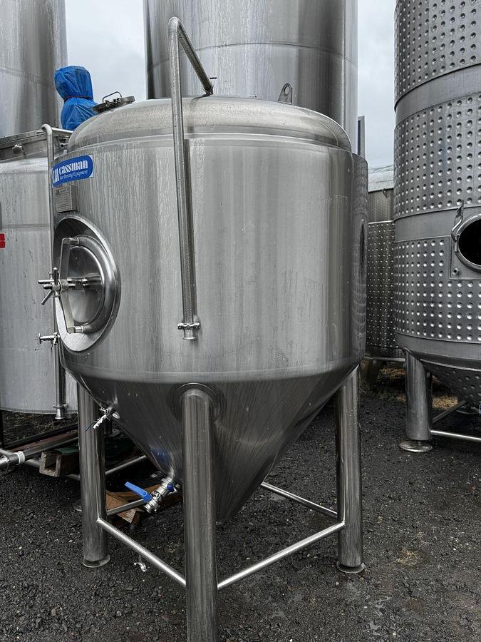 Used (1) Available - Used Cassman 15 bbl jacketed unitank fermenter