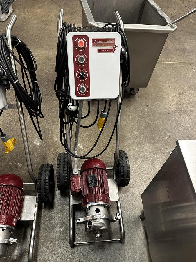 Used (2) Available - Carlsen & Associates cart mounted Waukesha Centrifugal Pump