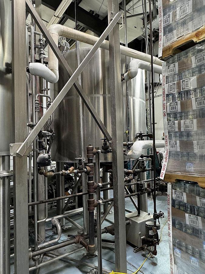 Used Prospero 30 bbl 4 vessel brewhouse with HLT, CLT. and grist case
