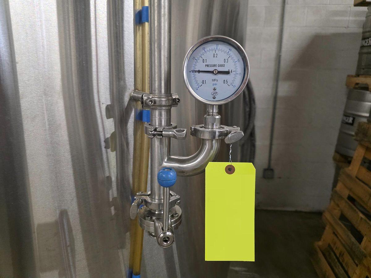 Used (1) Available - Used Deutsche Beverage 60 bbl / 1860 gallon jacketed brite tank / storage vessel