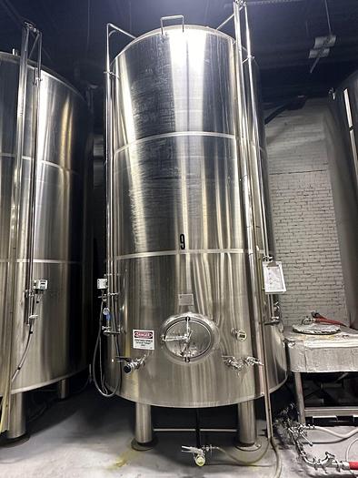 Used (2) Available - Prospero 120 bbl Jacketed Brite Tank