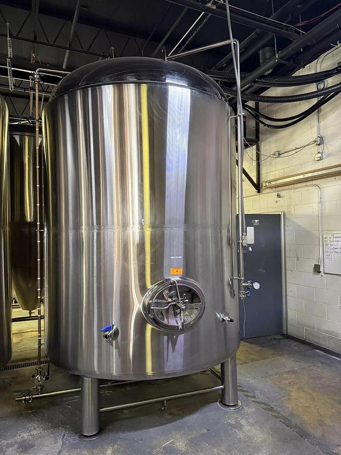 Used (2) Available - Used 60 bbl / 1860Gal Glacier jacketed brite/storage tanks