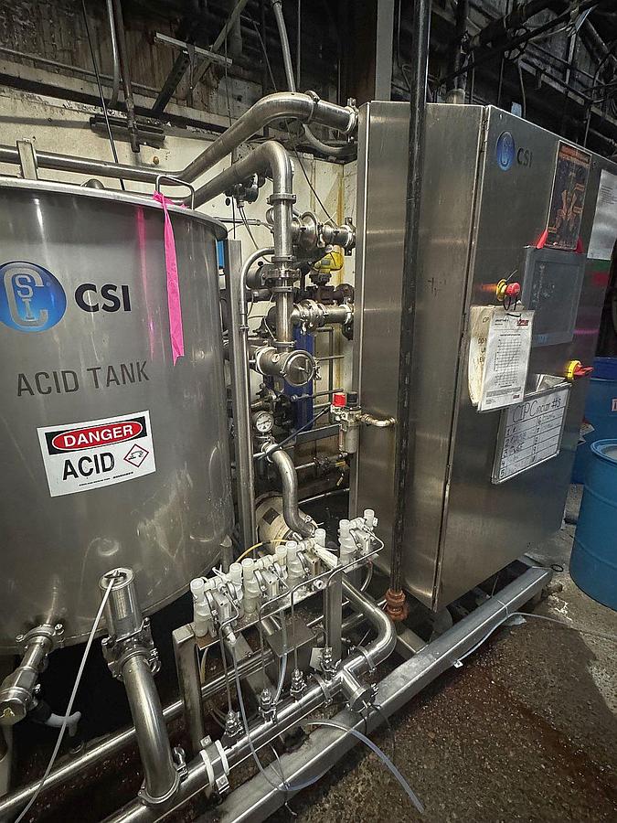 Used Used CSI Central States Industrial skid mount CIP system