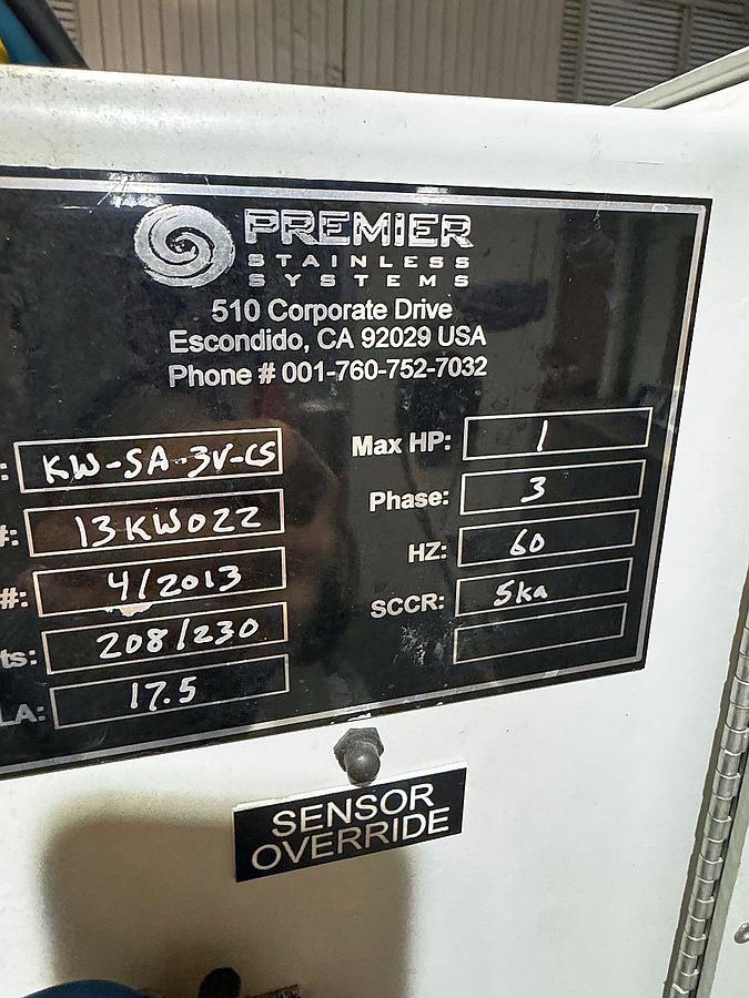 Used Used Premier Stainless 3 head keg washer