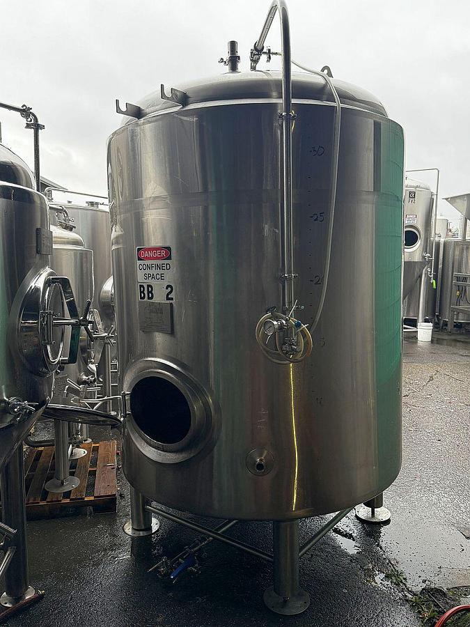 Used (2) Available - Used PBST 30 bbl / 930 Gal Jacketed Brite Tank