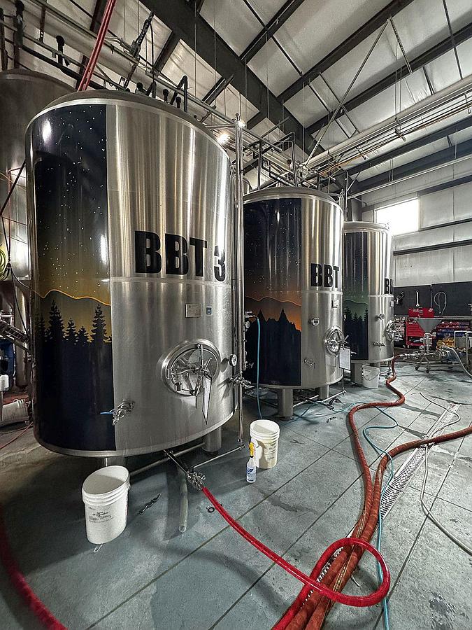 Used (3) Available - Used SK Prospero 60 bbl/ 1860 Gallon Jacketed Brite Tanks
