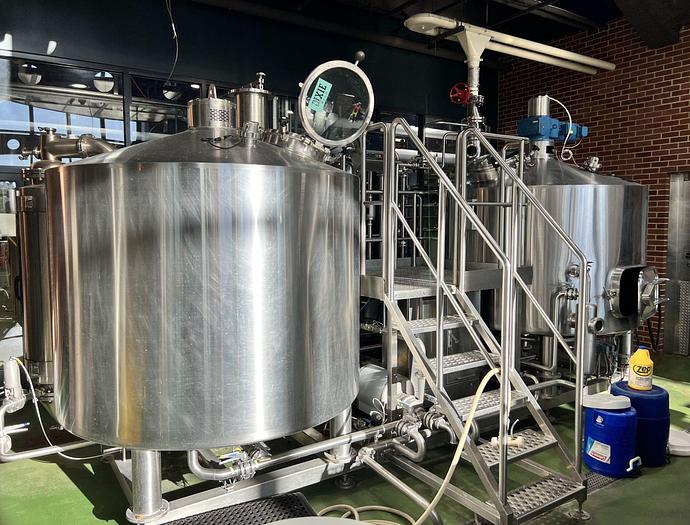 Used Used Lehui 15 bbl skid mounted steam brewhouse