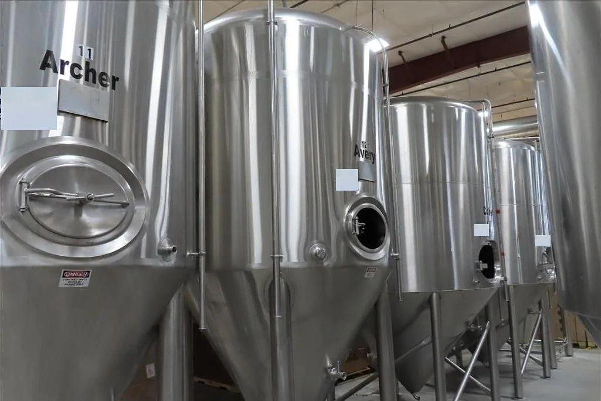 Used (2) Available - PBST - Pacific Brewery 60bbl / 1860Gal conical jacketed fermenter/ storage tan
